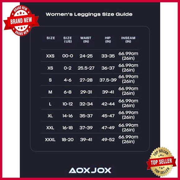 High Waisted PlushFlex Leggings Hidden Scrunch Workout Yoga Pants 26" - Picture 6 of 7